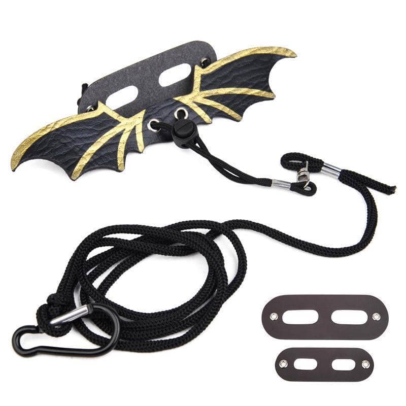Lizard Harness and Leash with Faux Leather Bat Wings and 3 Chest Straps - view 2