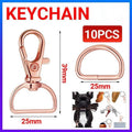 Lobster Clasp Swivel Snap Hook 20 mm for Keychains - Rose Red, Pack of 10