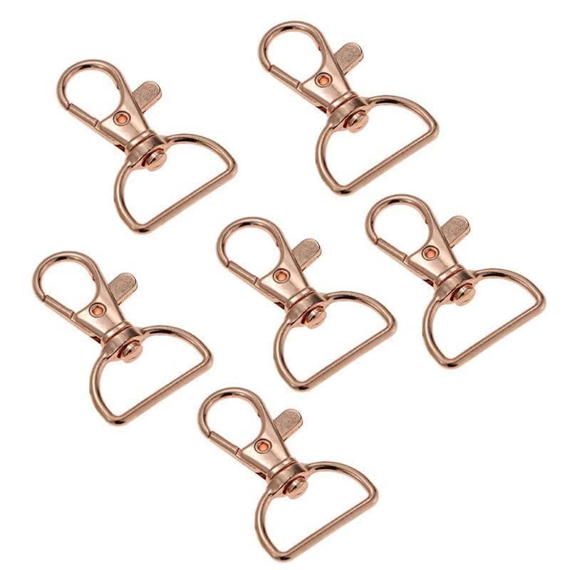 Lobster Clasp Swivel Snap Hook 20 mm for Keychains - Rose Red, Pack of 10 - view 3