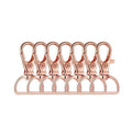 Lobster Clasp Swivel Snap Hook 20 mm for Keychains - Rose Red, Pack of 10 - view 4