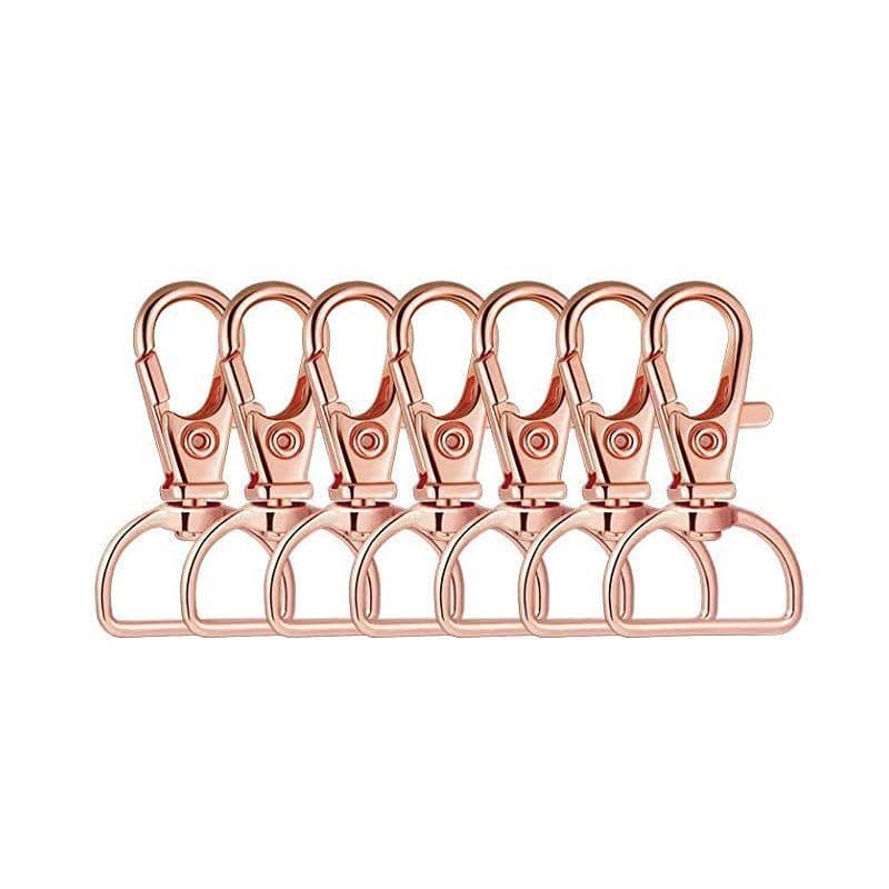 Lobster Clasp Swivel Snap Hook 20 mm for Keychains - Rose Red, Pack of 10 - view 4