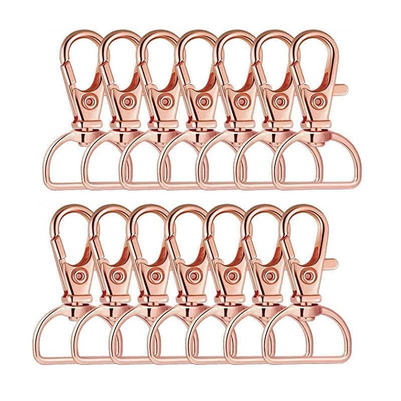 Lobster Clasp Swivel Snap Hook 20 mm for Keychains - Rose Red, Pack of 10 - view 5