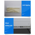 Lockable 2 Drawer Steel File Cabinet, Office Document Organiser with Keys - view 5
