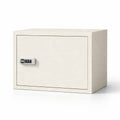 Lockable Desktop Storage Cabinet - 35 x 25 x 25 cm, off-White