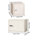 Lockable Desktop Storage Cabinet - 35 x 25 x 25 cm, off-White - view 4