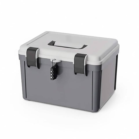 Lockable Document Storage Box with Combination Lock - Medium 8L (28 x 23.5 x 19 cm)