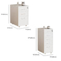 Lockable Mobile Metal File Cabinet with Wheels, White - 3 Drawer - view 4