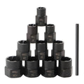 Locking Wheel Nut Remover Socket Set for Damaged and Rounded Bolts, 11 Piece - view 4