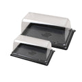 Long Arch Transparent Cake Roll Box with Black Base, Pack of 100 - Large (18.5 x 10.8 x 7.5 cm) - view 3