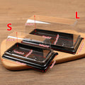 Long Arch Transparent Cake Roll Box with Black Base, Pack of 100 - Large (18.5 x 10.8 x 7.5 cm) - view 4