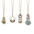Long Bohemian Tassel Necklace - Blue - view 3