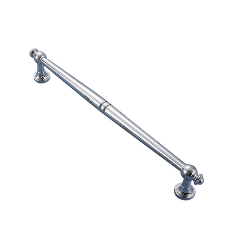 Long Brass Cabinet Handle, 224 mm Hole Spacing - Silver