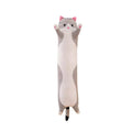 Long Cat Plush Hug Pillow, Grey - 60 cm