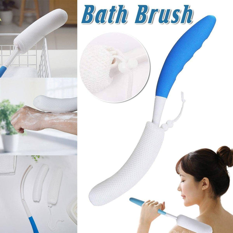 Long Handle Bath Brush with Sponge Head, Back Scrubber for Shower