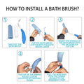 Long Handle Bath Brush with Sponge Head, Back Scrubber for Shower - view 5