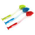 Long Handle Kitchen Cleaning Brush with Suction Base - 3 Colour Set - view 3