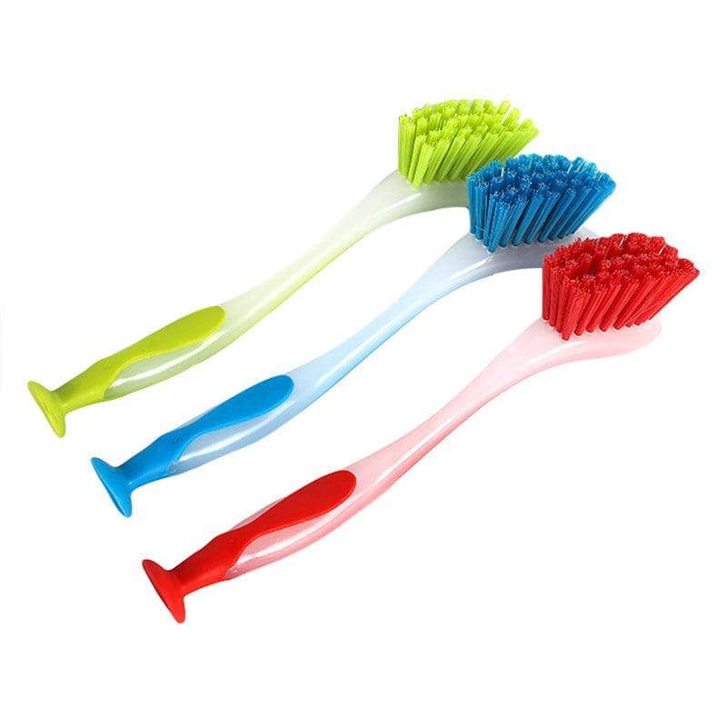 Long Handle Kitchen Cleaning Brush with Suction Base - Blue - view 3
