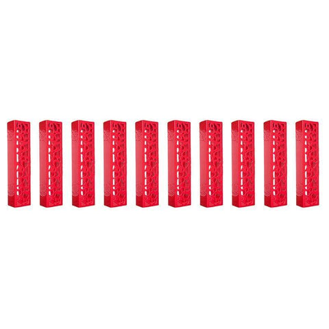 Long Macaron Gift Boxes with Cut-Out Design - Red, Pack of 100