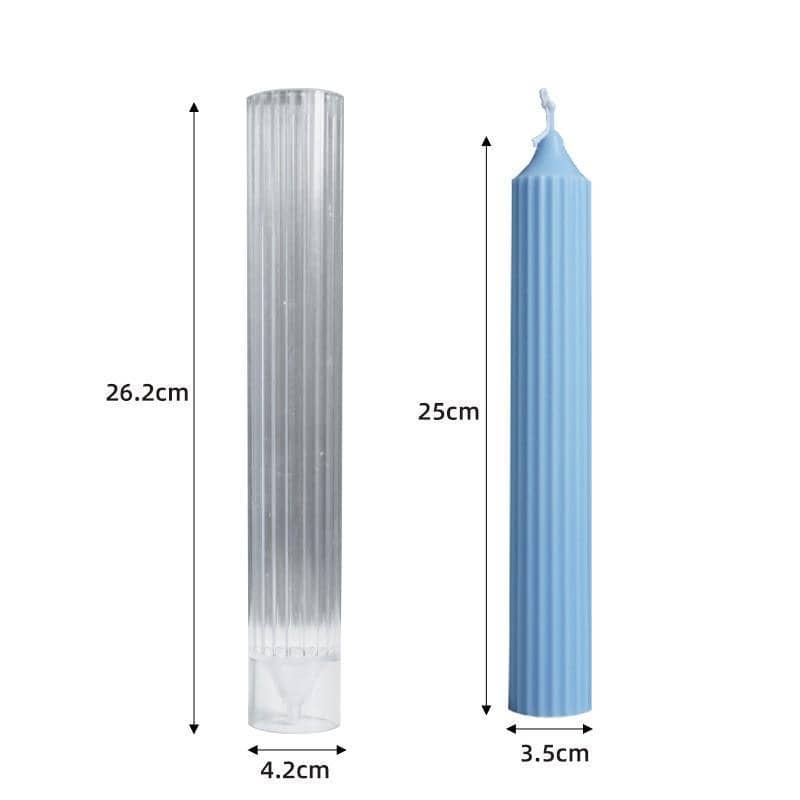 Long Pillar Candle Mould, Clear Plastic - Large (26.2 x 4.2 cm) - view 5