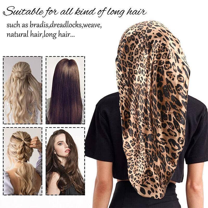 Long Satin Hair Bonnet Sleep Cap 63cm for Long Hair - Bow - view 4