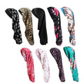 Long Satin Hair Bonnet Sleep Cap 63cm for Long Hair - White Flower - view 3