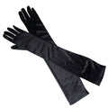 Long Satin-Look Evening Gloves - Red - view 3