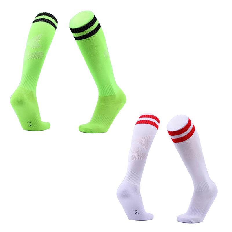 Long Sports Socks, Breathable Knee-High Football Socks - Red - view 9