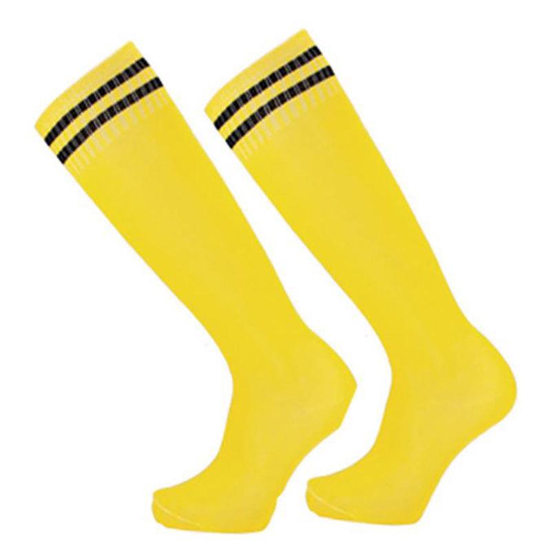 Long Sports Socks, Breathable Knee-High Football Socks - Yellow