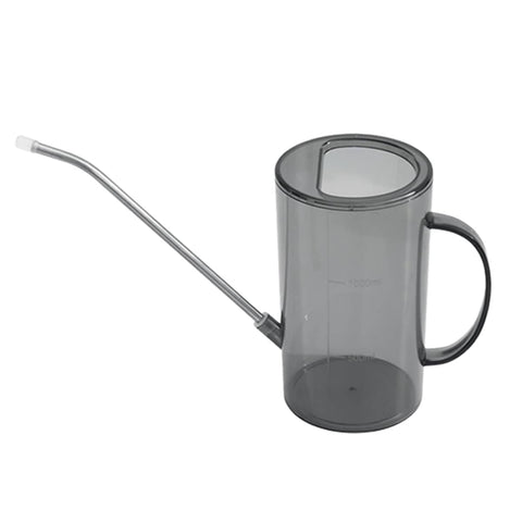 Long Spout Watering Can, 1.5 L with Stainless Steel Spout - Grey