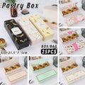 Long Strip Clamshell Pastry Boxes, Pack of 25 - Clear Bag - view 2