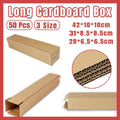 Long Strip Corrugated Cardboard Shipping Boxes, Pack of 50 - Large (42 x 10 x 10 cm) - view 2