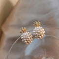 Lotus Leaf Drop Earrings for Women - Gold-Tone Cutout Design with Sparkling Edge - view 5