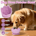 Lotus Slow Feeder Dog Bowl, Non-Slip Food-Grade Silicone - 12 x 7.6cm
