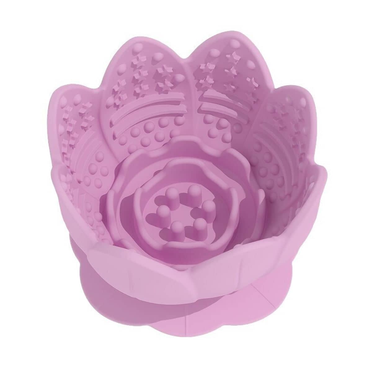 Lotus Slow Feeder Dog Bowl, Non-Slip Food-Grade Silicone - 12 x 7.6cm - view 2