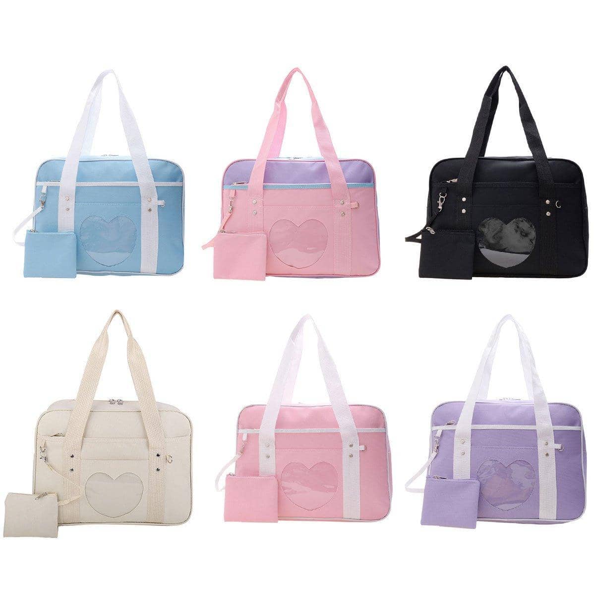 Love Shoulder Bag with Detachable Pouch - Black - view 3