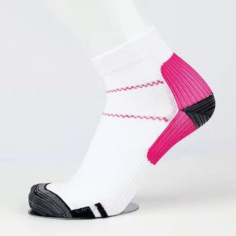 Low-Cut Compression Socks, 1 Pair, S/M - Black and Red - view 7