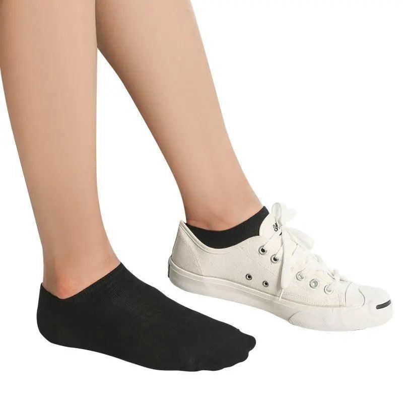 Low Cut Cotton Ankle Socks - Grey (5 Pairs) - view 3