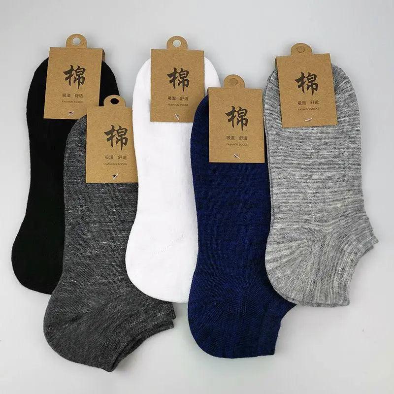 Low Cut Cotton Ankle Socks - White (5 Pairs) - view 2