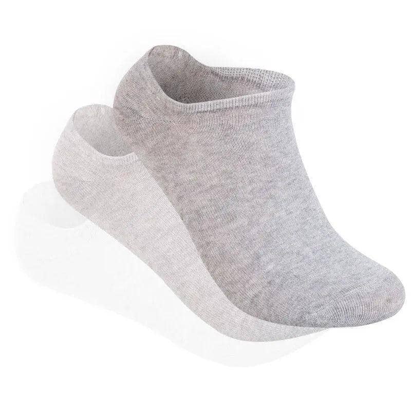 Low Cut Cotton Trainer Socks for Men - Light Grey, 5 Pairs - view 4