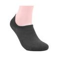 Low Cut No Show Bamboo Socks for Men, Non-Slip Heel Grip - Dark Grey, 4 Pairs