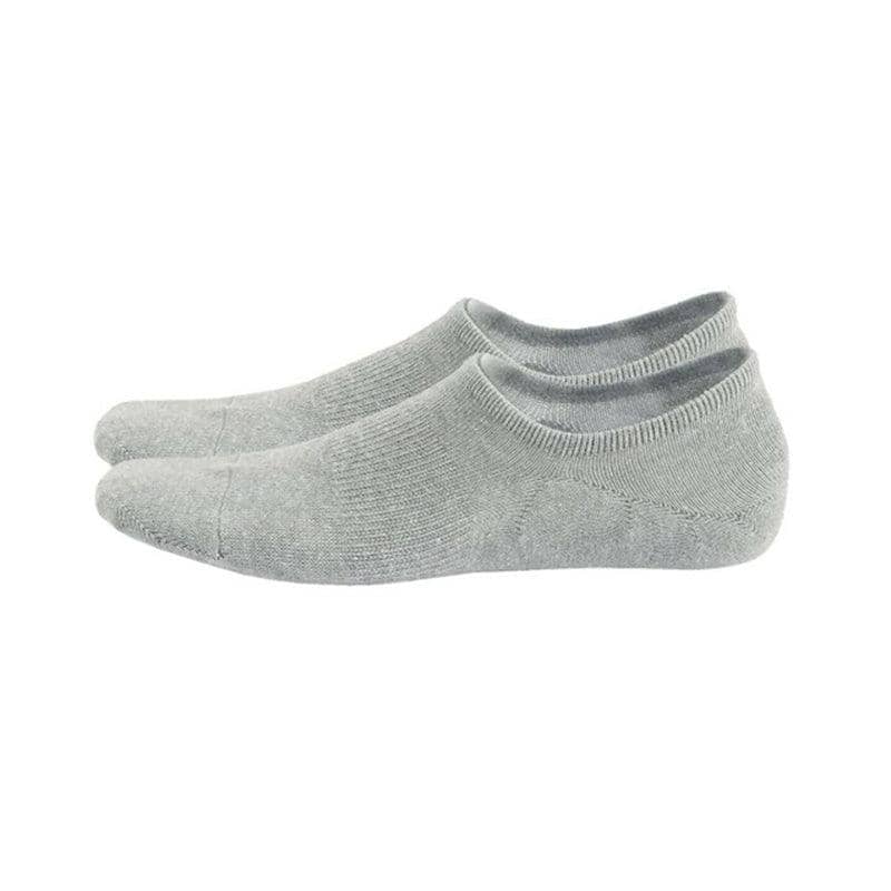 Low Cut No Show Bamboo Socks for Men, Non-Slip Heel Grip - White, 4 Pairs - view 3