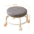 Low Round Rolling Stool with 360 Degree Swivel Wheels for Sewing and Desk Work - view 3