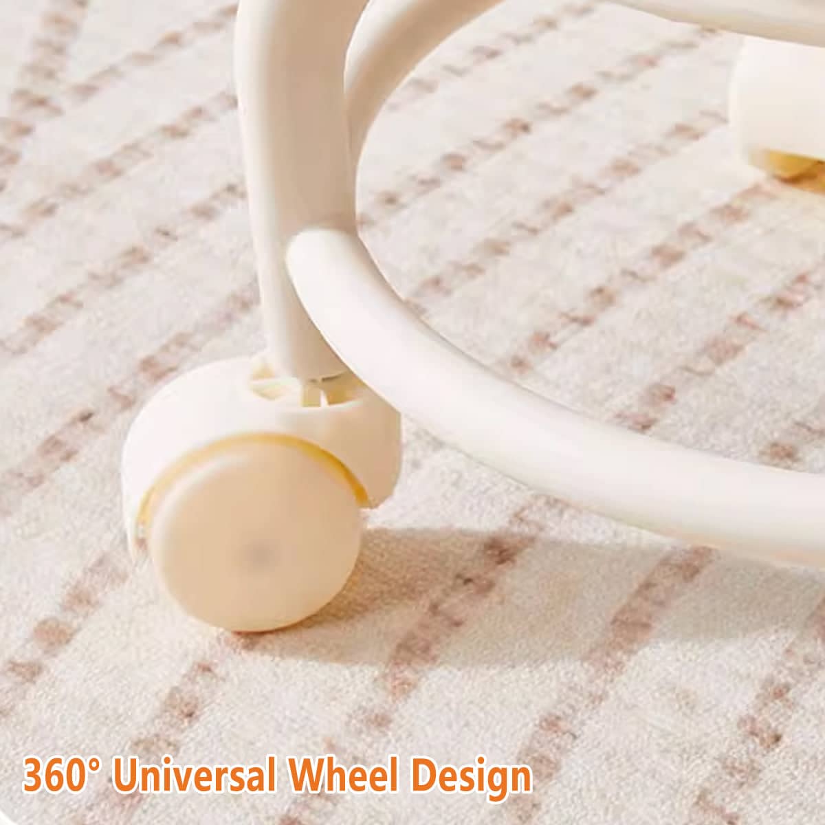 Low Round Rolling Stool with 360 Degree Swivel Wheels for Sewing and Desk Work - view 5