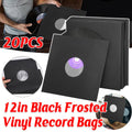 LP Vinyl Record Storage Bags - Black Frosted, 12 in (30.6 cm), Pack of 10