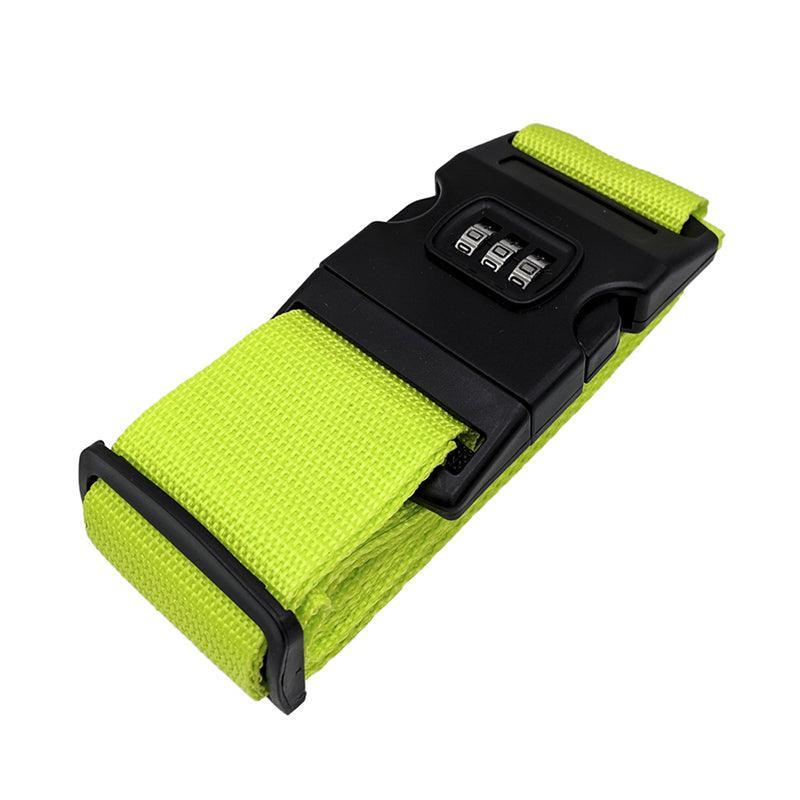 Luggage Strap with 3-Digit Combination Lock - Lime Green