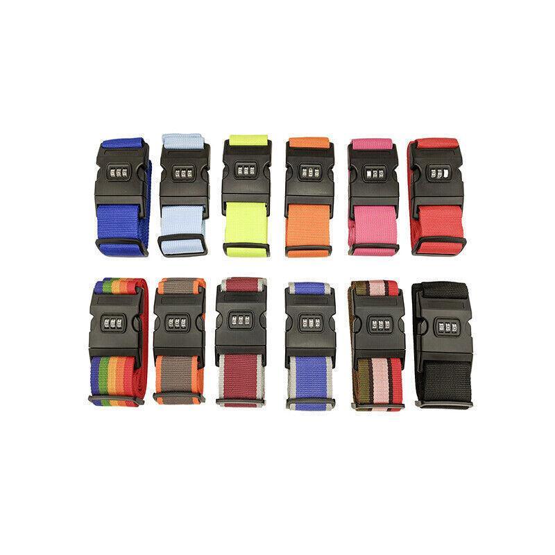 Luggage Strap with 3-Digit Combination Lock - Pink - view 3