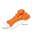 Lumbar Support Pillow with Textured Nodes for Back and Neck - Orange - view 3