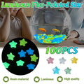 Luminous Five Pointed Star Beads Glow in the Dark DIY Decor - Pack of 100