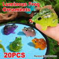 Luminous Frog Aquarium Decorations for Fish Tanks, Pack of 20
