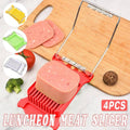 Luncheon Meat Slicer Set for Ham and Lunch Meat, Easy Kitchen Cutter - Pack of 4